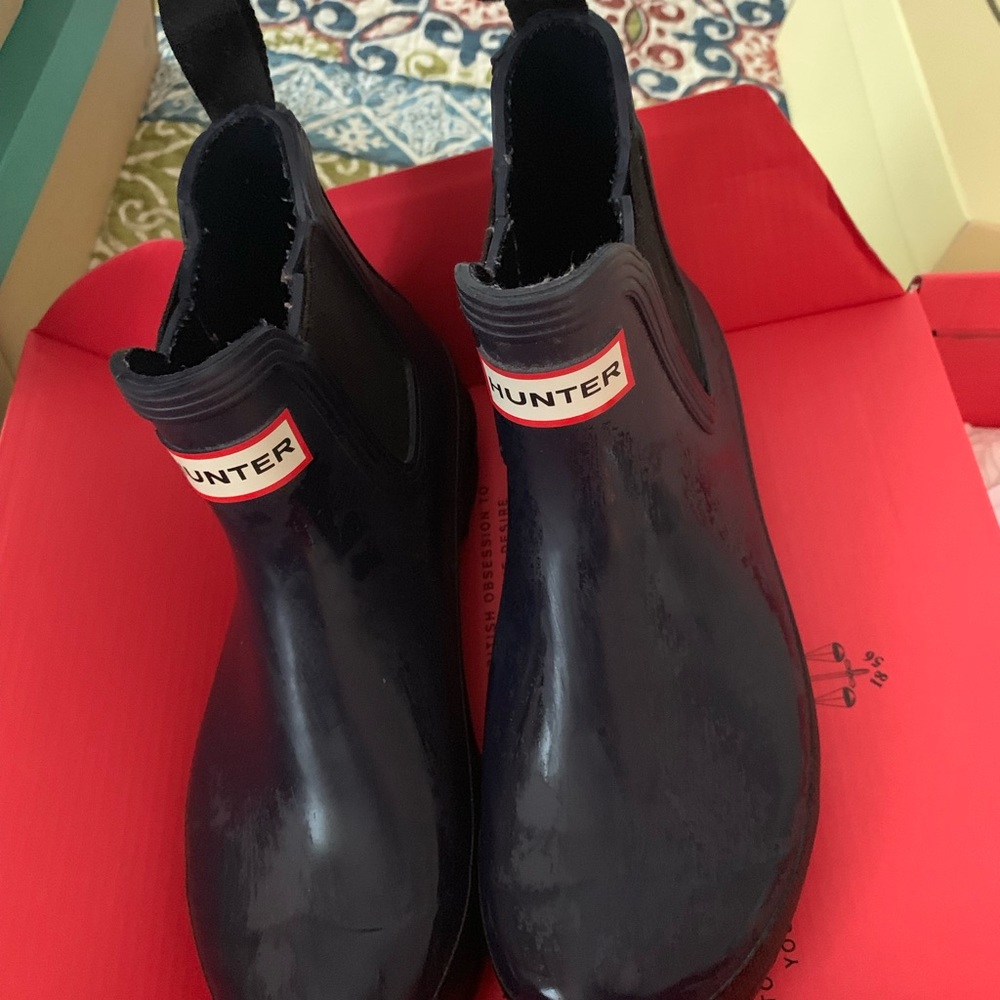 Hunter Chelsea Boot, Midnight. Sz 7.